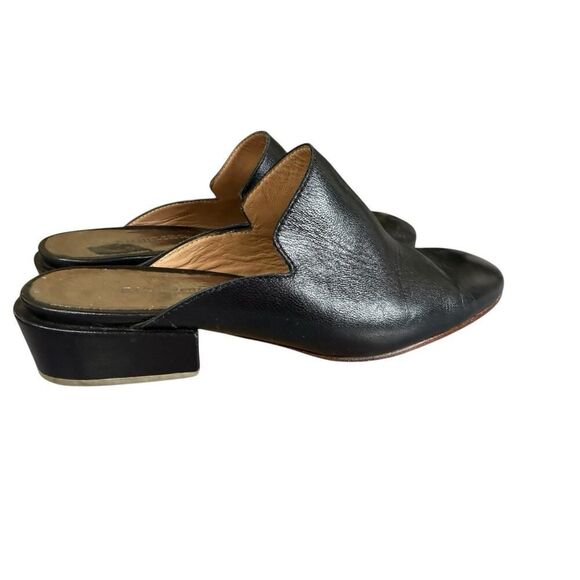Rachel Comey Brie Black Leather Mules Women’s Size 6 Block Heel Slip On - Picture 7 of 13